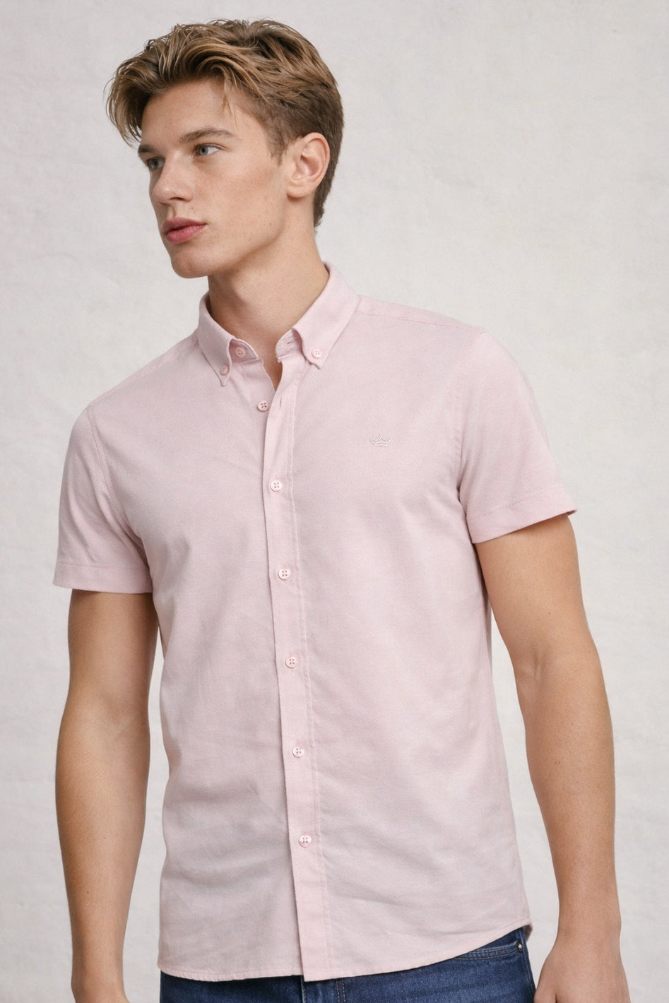 MENS IN CROWN EMB SS OXFORD SHIRT