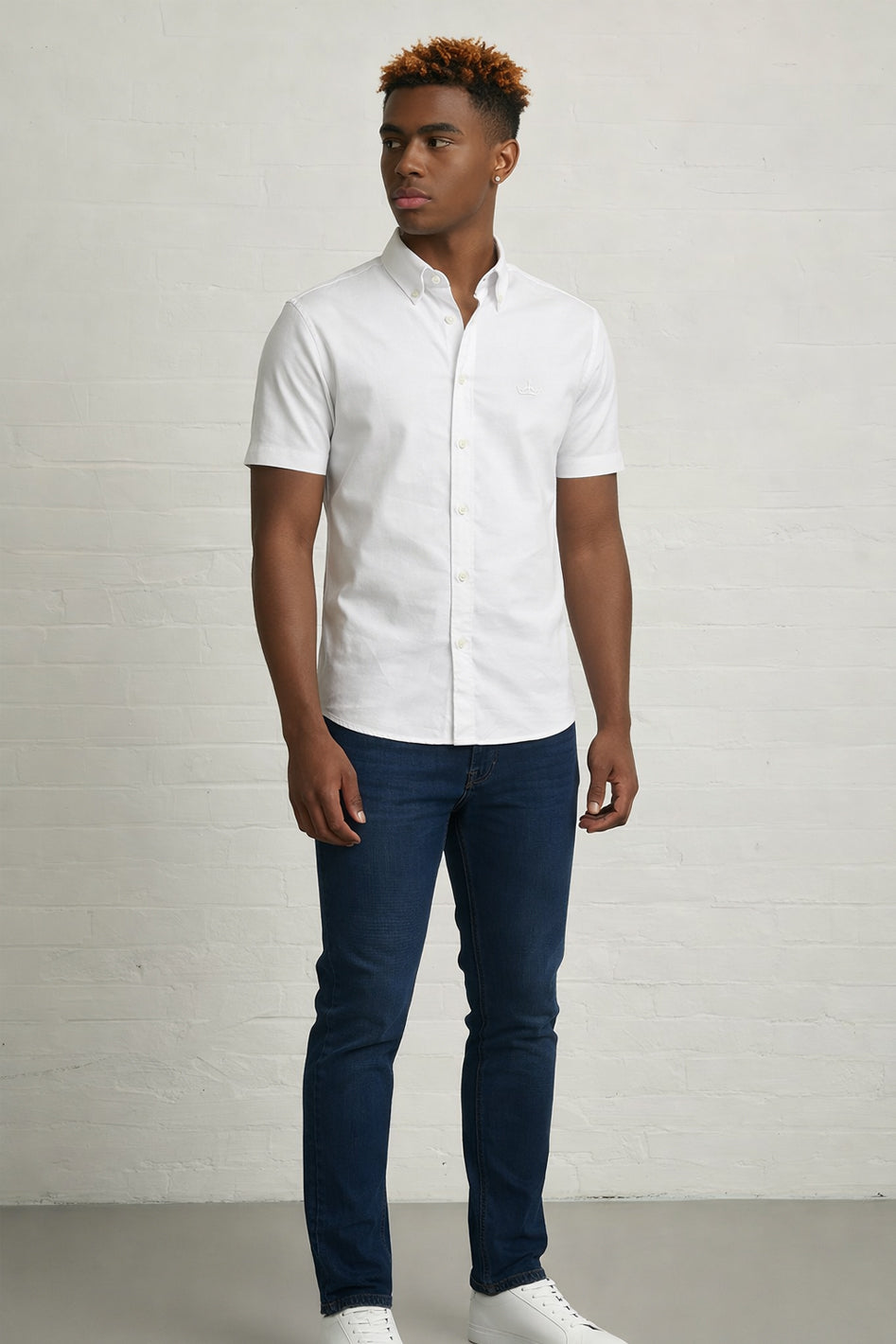 MENS IN CROWN EMB SS OXFORD SHIRT