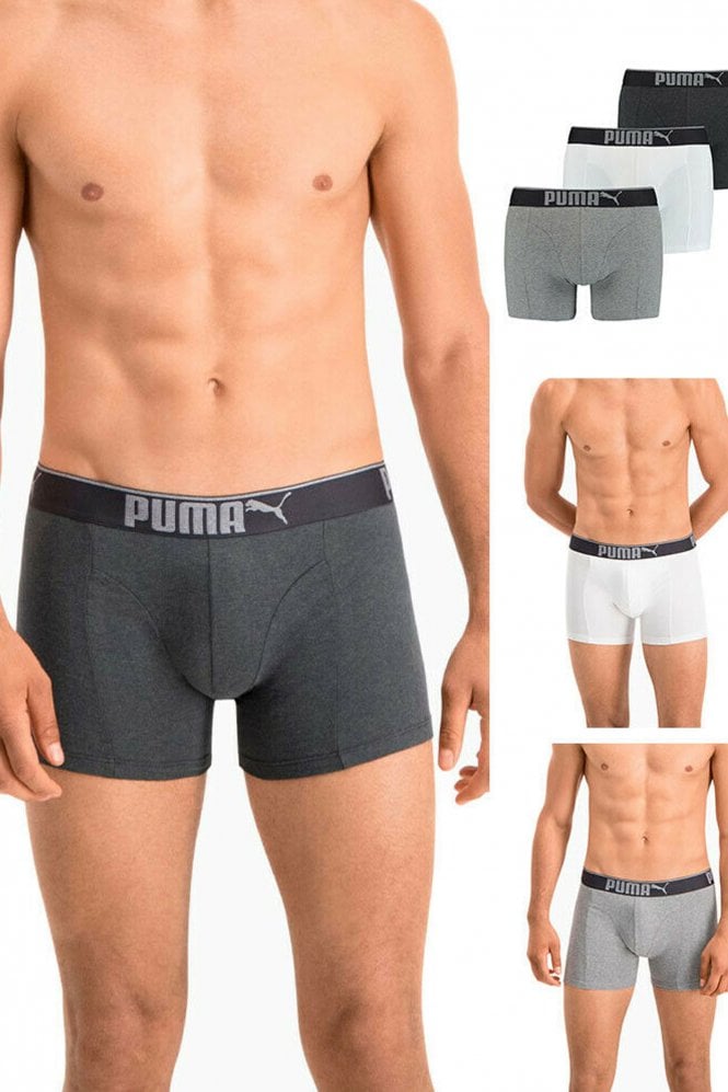 3 Pack Of Puma Sueded Cotton Boxers