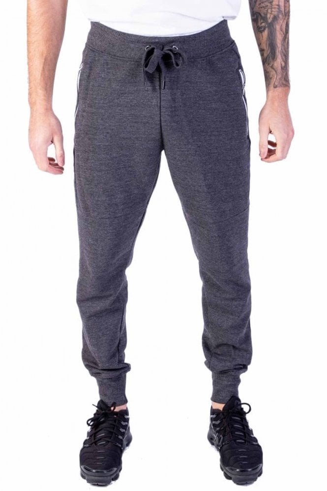 Men's Joggers Blue Inc Twisted Soul Side Mesh Tracksuit Bottoms